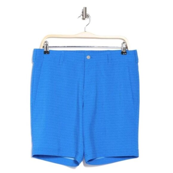 PGA Tour Mens Blue Tonal Print Pockets UPF Sun Protection Golf Shorts Sz 38 New - Picture 3 of 10